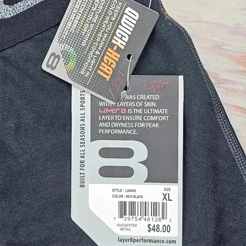 Layer 8 Kwick-Heat Kwick-Dry 11 L8 Defend leggings Black print # L64465 XL